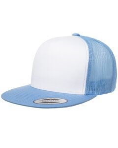 Yupoong 6006W - Adult Classic Trucker with White Front Panel Cap C Bl/Wht/C Blu