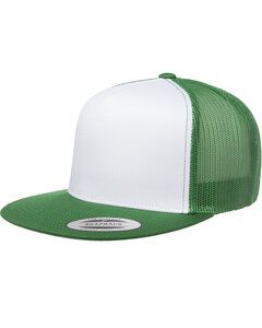 Yupoong 6006W - Adult Classic Trucker with White Front Panel Cap Kelly/Wht/Kly