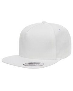 Yupoong Y6007 - Adult 5-Panel Cotton Twill Snapback Cap Blanco