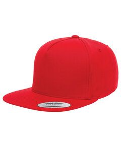 Yupoong Y6007 - Adult 5-Panel Cotton Twill Snapback Cap Rojo