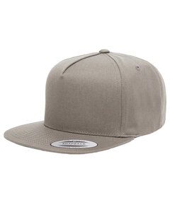Yupoong Y6007 - Adult 5-Panel Cotton Twill Snapback Cap Gris