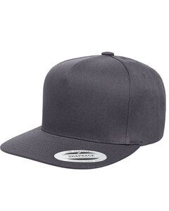 Yupoong Y6007 - Adult 5-Panel Cotton Twill Snapback Cap Gris Oscuro