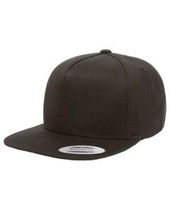 Yupoong Y6007 - Adult 5-Panel Cotton Twill Snapback Cap Negro