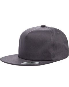 Yupoong Y6502 - Adult Unstructured 5-Panel Snapback Cap Charcoal