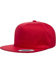 Yupoong Y6502 - Adult Unstructured 5-Panel Snapback Cap Rojo