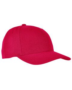 Yupoong 6789M - Premium Curved Visor Snapback Rojo