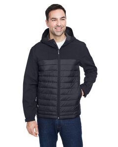 Dri Duck 5324 - Men's Pinnacle Puffer Body Softshell Hooded Jacket Negro