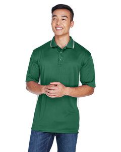 UltraClub 8406 - Men's Cool & Dry Sport Two-Tone Polo Forest Grn/Wht