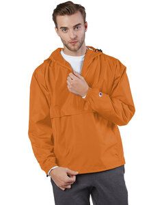 Champion CO200 - Adult Packable Anorak 1/4 Zip Jacket Naranja