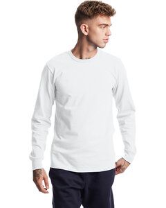 Champion T453 - Unisex Heritage Long-Sleeve T-Shirt Blanco