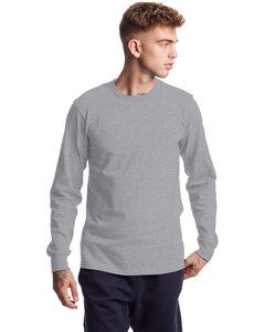 Champion T453 - Unisex Heritage Long-Sleeve T-Shirt Oxford Gray