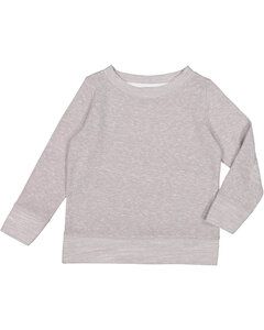 Rabbit Skins RS3379 - Toddler Harborside Melange French Terry Crewneck with Elbow Patches Gray Melange