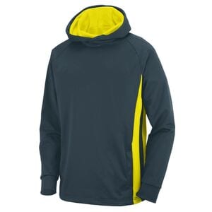 Augusta Sportswear 5518 - Striped Up Hoodie Slate/ Power Yellow
