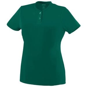 Augusta Sportswear 1213 - Girls Wicking Two Button Jersey Verde oscuro