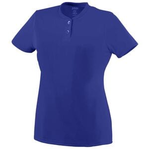 Augusta Sportswear 1213 - Girls Wicking Two Button Jersey Púrpura