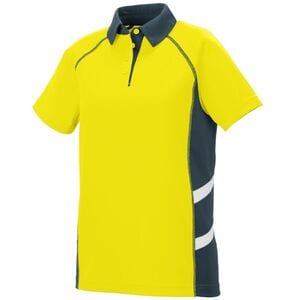 Augusta Sportswear 5027 - Ladies Oblique Polo Power Yellow/ Slate/ White