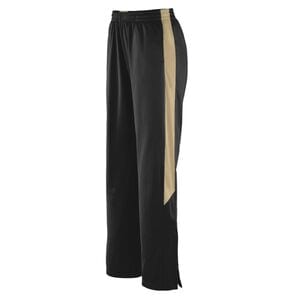 Augusta Sportswear 7752 - Ladies' Brushed Tricot Medalist Pants Black/Vegas Gold