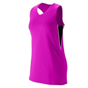 Augusta Sportswear 1290 - Ladies Inferno Jersey Power Pink/ Black/ White