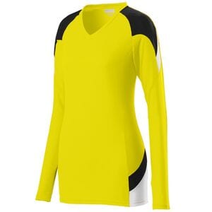 Augusta Sportswear 1321 - Girls Set Jersey Power Yellow/ Black/ White