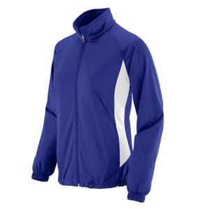 Augusta Sportswear 4392 - Ladies' Brushed Tricot Medalist Jacket Purple/White