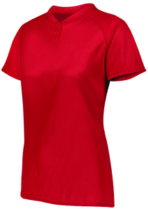 Augusta Sportswear 1567 - Ladies Attain Wicking Two Button Softball Jersey Rojo