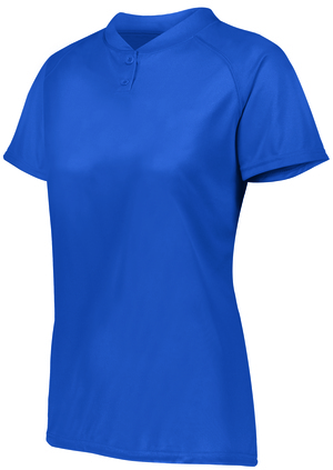 Augusta Sportswear 1567 - Ladies Attain Wicking Two Button Softball Jersey