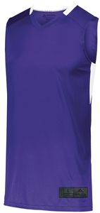 Augusta Sportswear 1730 - Step Back Basketball Jersey Purple/White