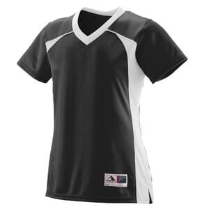 Augusta Sportswear 262 - Ladies Victor Replica Jersey Negro / Blanco