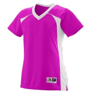 Augusta Sportswear 262 - Ladies Victor Replica Jersey Power Pink/White