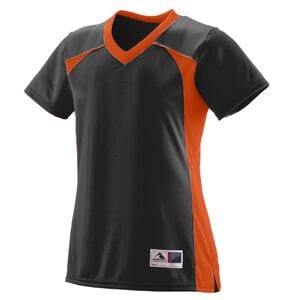 Augusta Sportswear 263 - Girls Victor Replica Jersey Black/Orange
