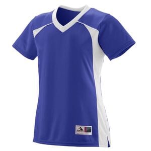 Augusta Sportswear 263 - Girls Victor Replica Jersey Purple/White