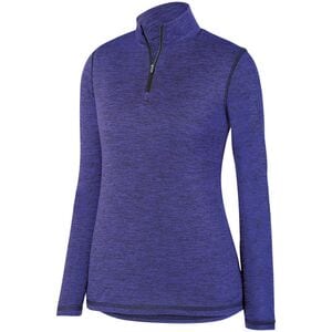 Augusta Sportswear 2957 - Ladies Intensify Black Heather 1/4 Zip Pullover Púrpura