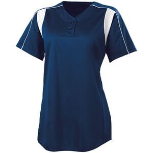 HighFive 312193 - Girls Double Play Softball Jersey Navy/White