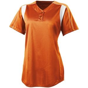HighFive 312193 - Girls Double Play Softball Jersey Orange/White