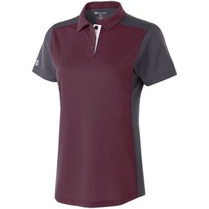 Holloway 222386 - Ladies Division Polo Maroon/Carbon/White