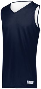 Russell 5R9DLM - Undivided Solid Single Ply Reversible Jersey Navy/White