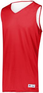 Russell 5R9DLM - Undivided Solid Single Ply Reversible Jersey True Red/White