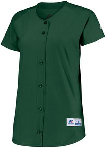 Russell 737VTX - Ladies Stretch Faux Button Jersey Verde oscuro