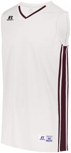 Russell 4B1VTM - Legacy Basketball Jersey White/Maroon