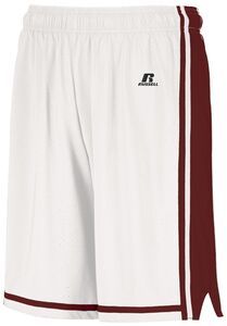 Russell 4B2VTM - Legacy Basketball Shorts White/Cardinal