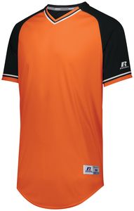 Russell R01X3B - Youth Classic V Neck Jersey Burnt Orange/Black/White