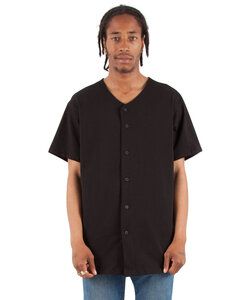 Shaka Wear SHBBJ - Adult 7.5 oz., 100% US Cotton Baseball Jersey Negro