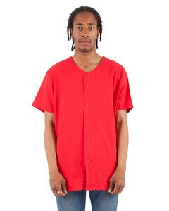 Shaka Wear SHBBJ - Adult 7.5 oz., 100% US Cotton Baseball Jersey Rojo