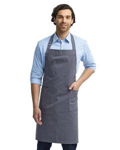 Artisan Collection by Reprime RP132 - Unisex Cotton Chino Bib Apron Steel