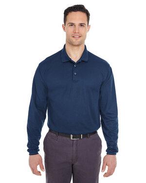 UltraClub 8210LS - Adult Cool & Dry Long-Sleeve Mesh Piqué Polo