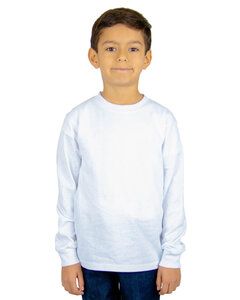 Shaka Wear SHLSY - Youth 5.9 oz., Active Long-Sleeve T-Shirt Blanco