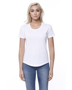StarTee ST1420 - Ladies CVC Melrose High Low T-shirt Blanco
