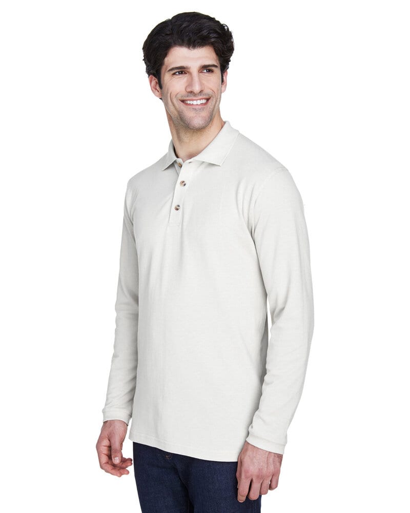 UltraClub 8532 - Adult Long-Sleeve Classic Piqué Polo