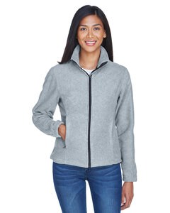 UltraClub 8481 - Ladies Iceberg Fleece Full-Zip Jacket Grey Heather