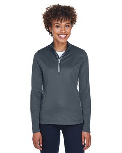 UltraClub 8230L - Ladies Cool & Dry Sport Quarter-Zip Pullover Charcoal